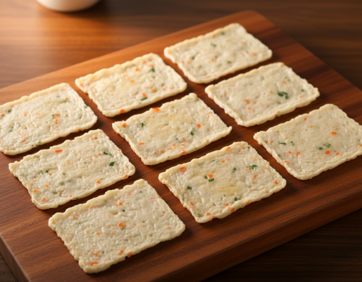 야채 사각 어묵 클로즈업